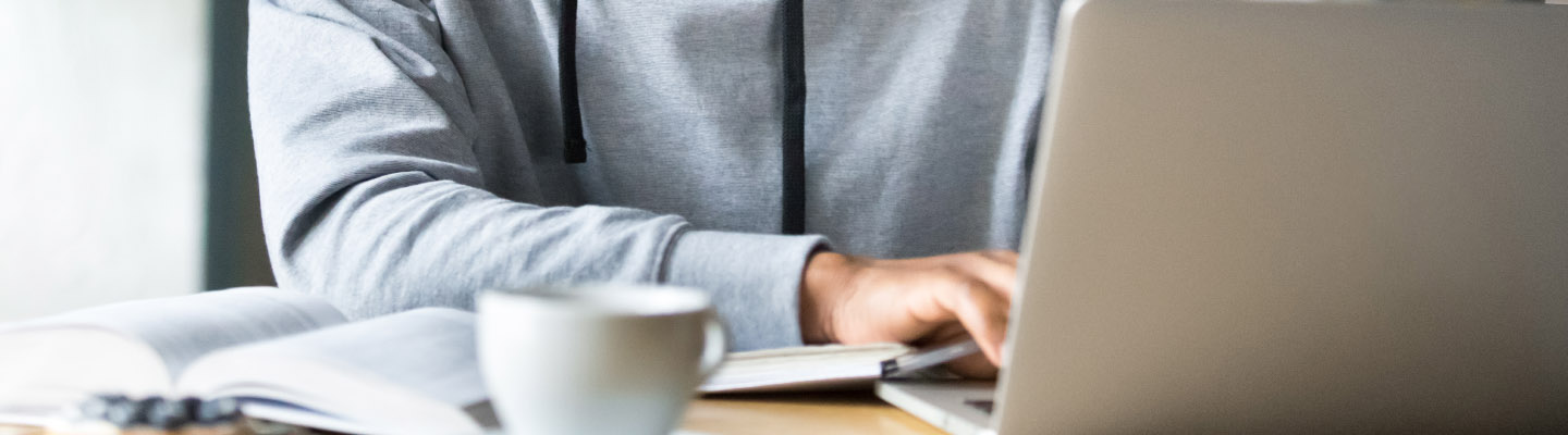 person working on computer