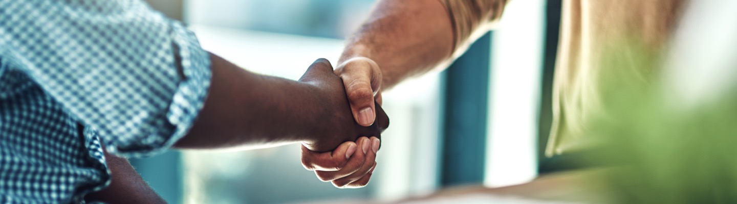 Two men shaking hands