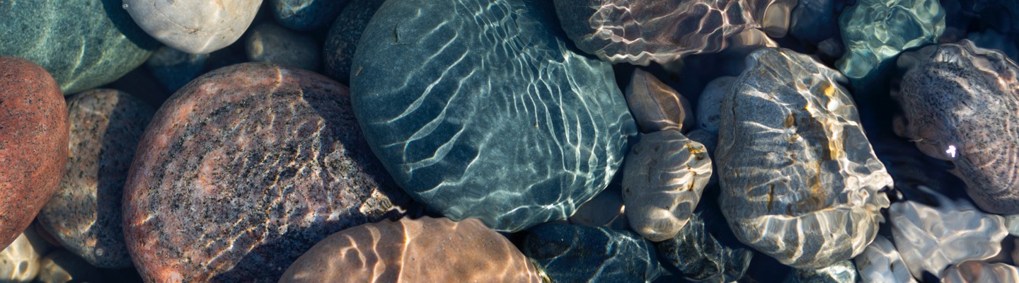 rocks under water